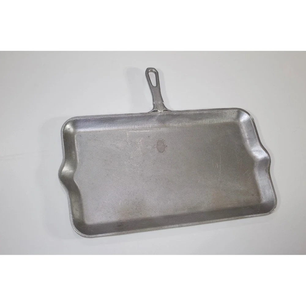 Aluma Super Cooker Griddle Pan Rome Industries Peoria Ill USA Silver Vintage